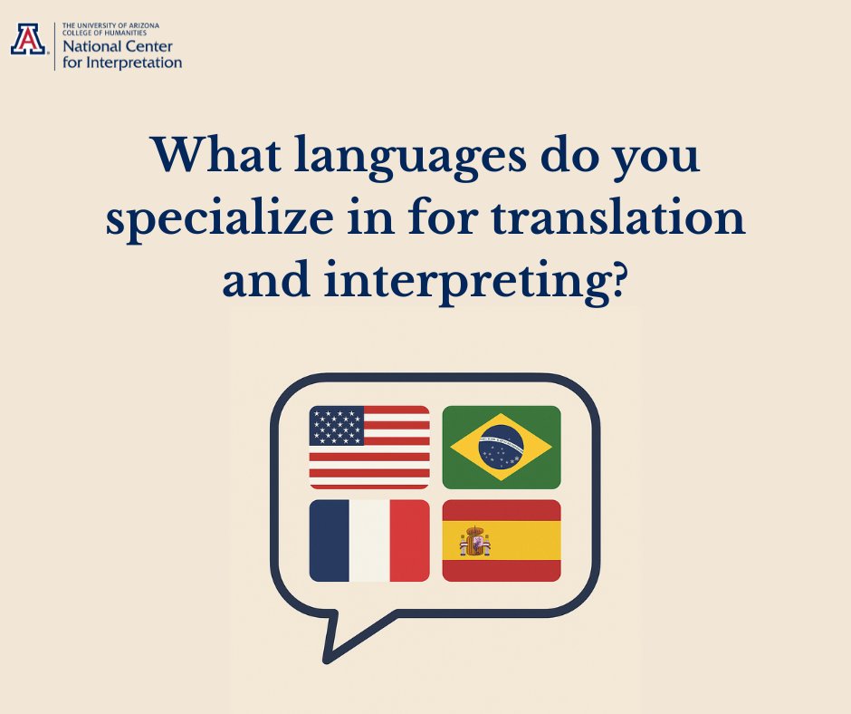 What languages do you specialize in for translation and interpreting?

We want to hear from YOU! Drop your language specialties in the comments below. 

#Translation #Interpreting #LanguageServices #PortugueseTranslation #InterpreterCommunity #NCI