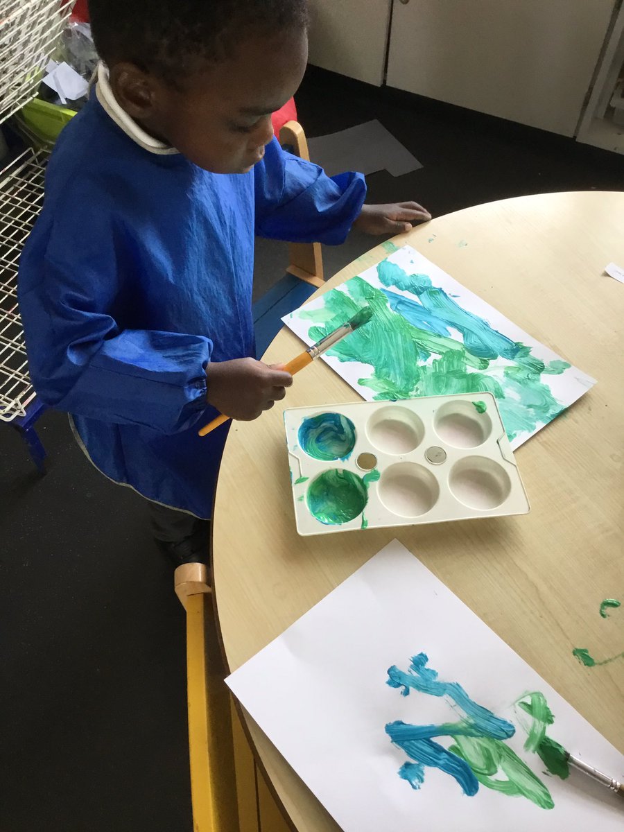 Blossom Class getting our art ready for the gallery next Thursday! 🖼️ 🎨