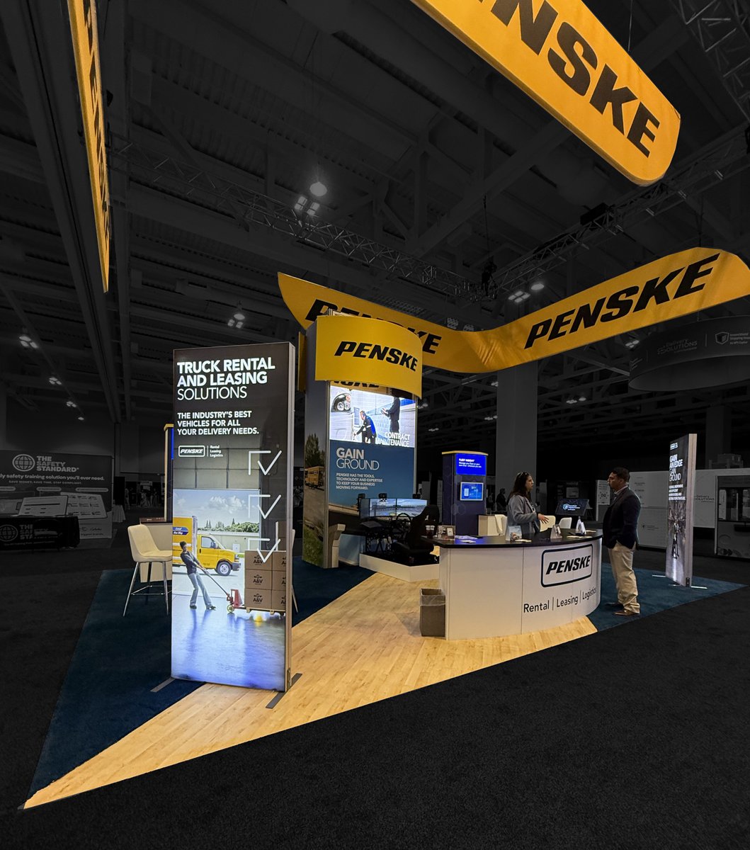 ExhibitStudios1's tweet image. @PenskeLogistics brought the power to @HomeDeliveryUSA, and we brought the experience to match. We designed and built their custom 20&apos; x 30&apos; island booth featuring an eye-catching LED screen, interactive racing game, and more.
#Penske #ExhibitStudios #ExceptionalSolutions