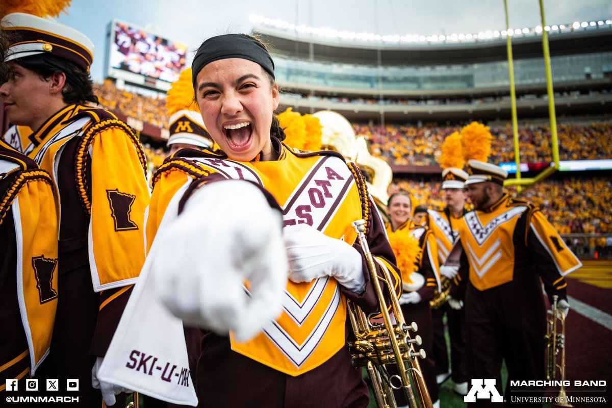 HEY YOU 🫵 Brass, Woodwind, and Color Guard auditions are DUE TODAY, 6/13. Don’t miss your chance to be part of the Pride of Minnesota this season 🎶
 
#universityofminnesota #marchingband #gophers