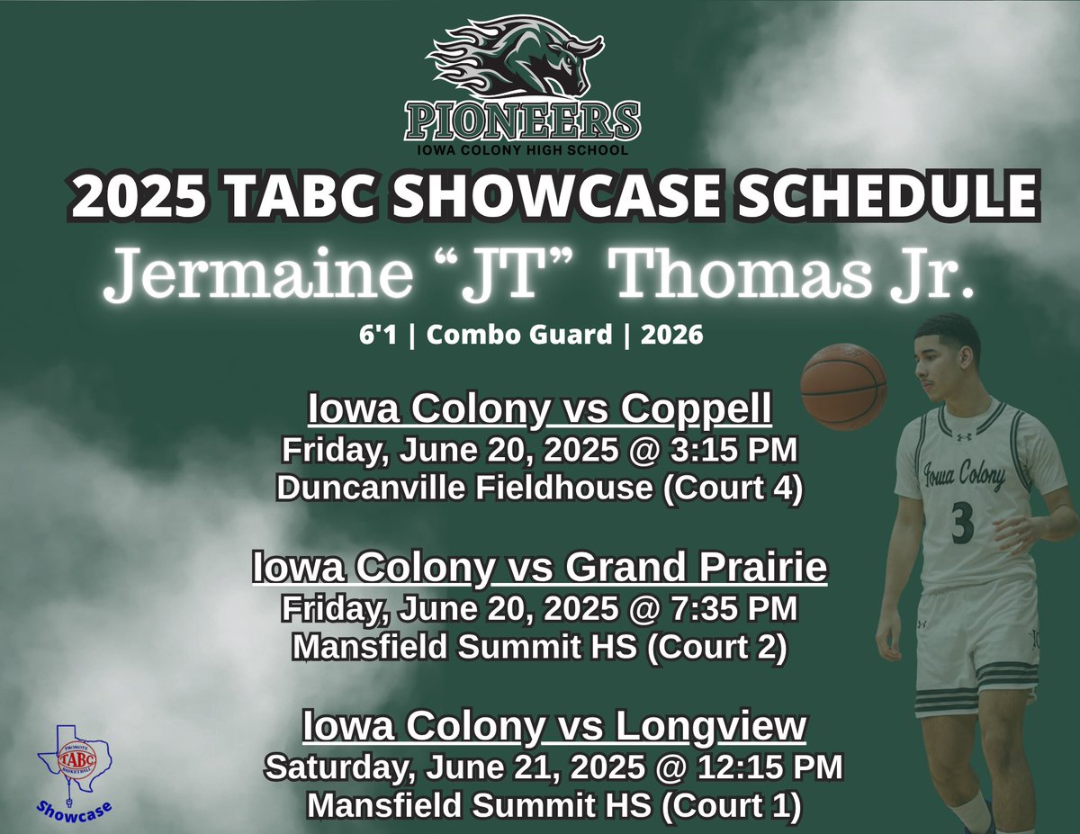 Here’s my TABC schedule:
