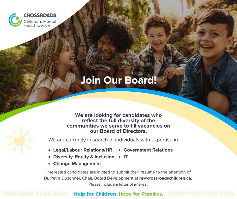 Are you looking for a rewarding opportunity? Join our Board of Directors!
Nominations will be reviewed by our Nominating &amp; Board Development Team. The approximate time commitment for this position is 2-3 hours per month, 9 times per year.⁠