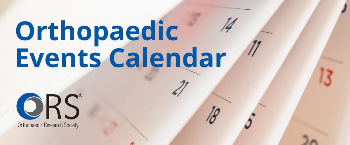 Did you know the ORS Orthopaedic Events Calendar keeps you updated on all upcoming events in the #orthopaedic community? Members can also submit events through the Submit Event button - an easy way to share with a wider, engaged audience. Check it out: ors.org/events/