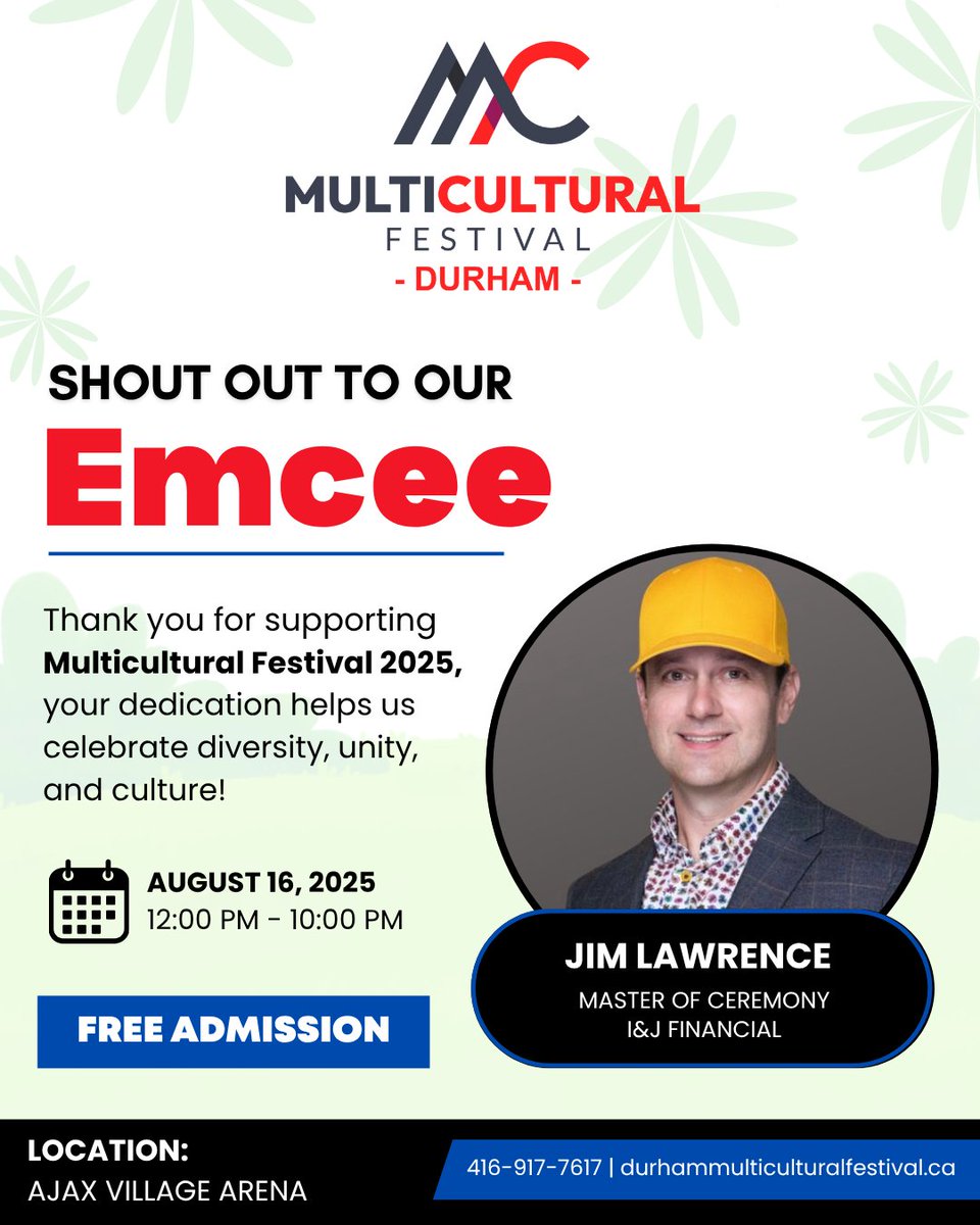 A Huge Shoutout to Our Emcee "Jim Lawrence" for Multicultural Festival 2025!

#MulticulturalFestival2025 #EmceeShoutout #CelebratingDiversity #EventHost #communityspirity