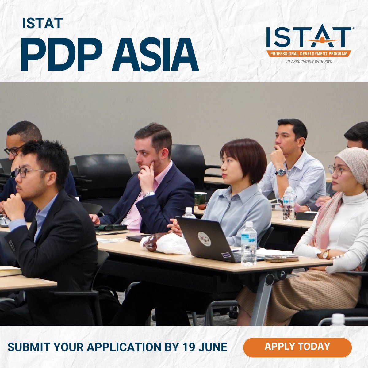 ⏳ Last call! Applications for the 2025–2026 ISTAT PDP Asia course close 19 June.

If you have 1–5 years of experience in aviation and want to accelerate your industry knowledge, this is your opportunity.
Apply Now: bit.ly/4brFyR7 

#ISTATPDP #ISTATEducation #PDPAsia