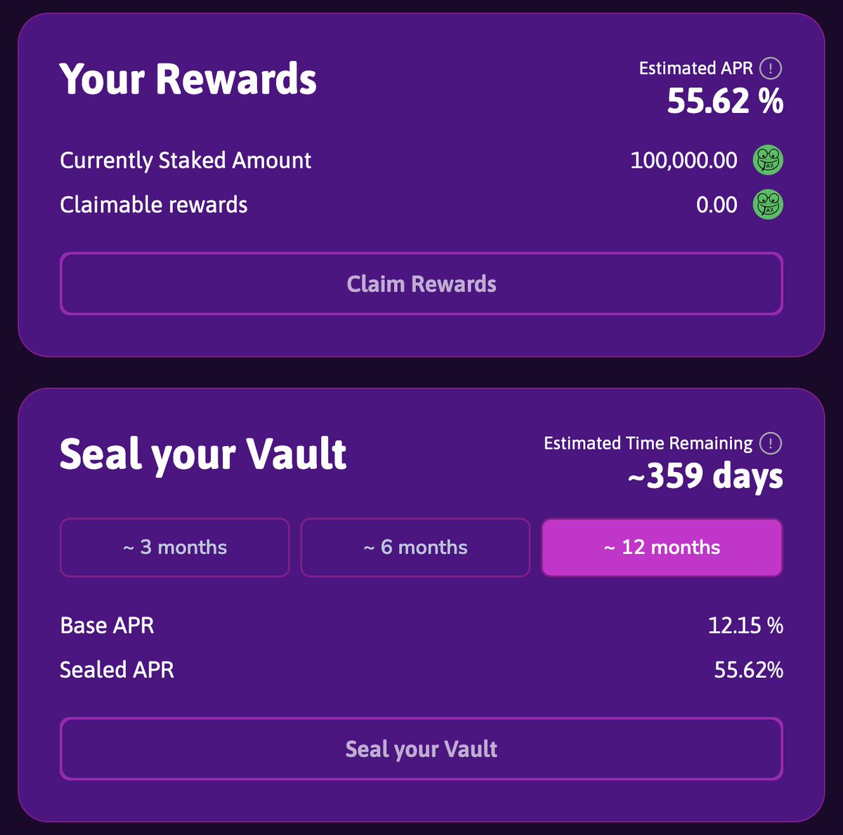 Decided to double down and lock up the $TAX 🫳