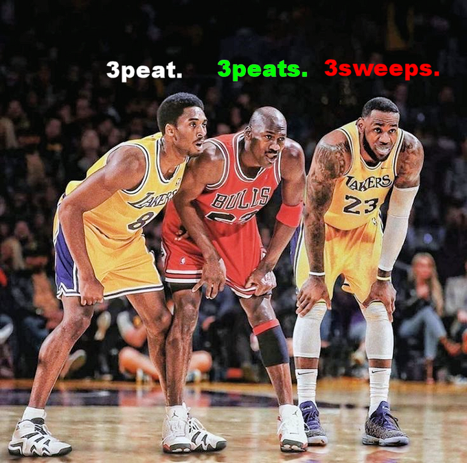 strifeomg's tweet image. Young Kobe Bryant showed the world his level of skill with the 3-peat. 🐍 

Michael Jordan's legendary run doubled down in the 90's with the 3-peats. 🐐

LeBron James couldn't achieve any of that, so he settled for the 3-sweeps. 🤣

There's always been levels to this. 🔥
