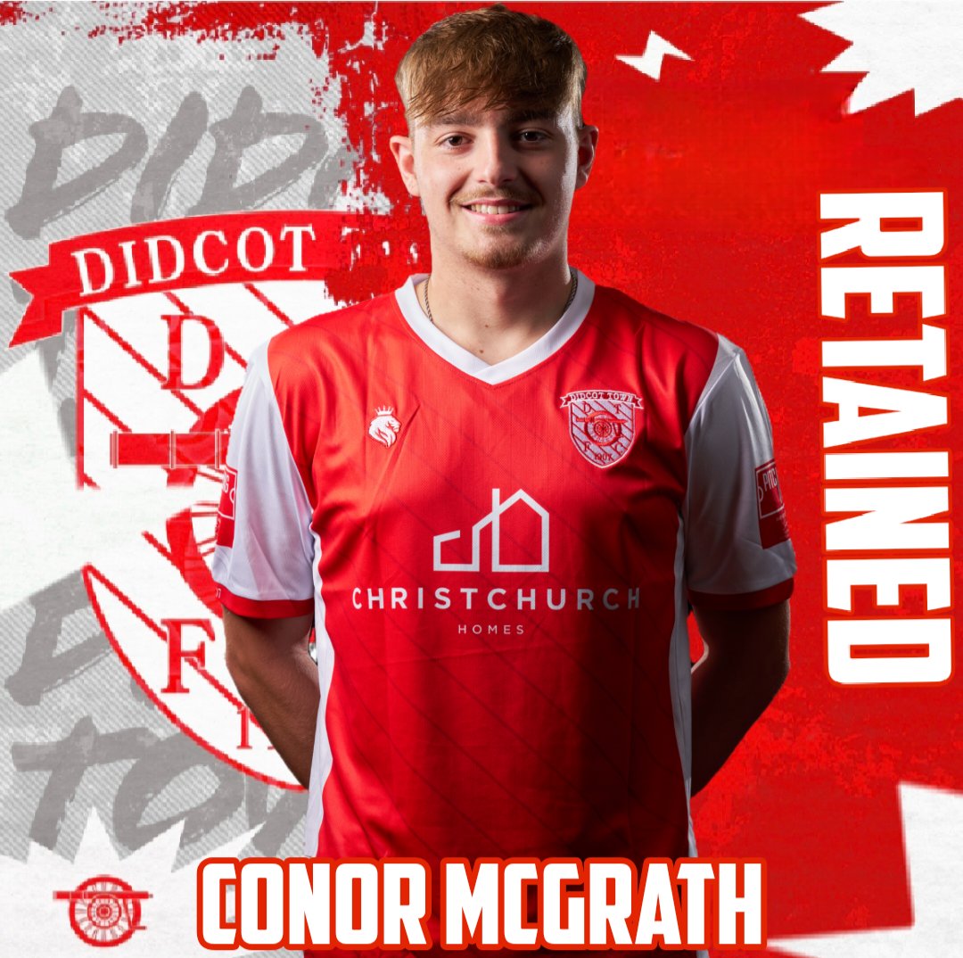 🔴⚪️Consistent Conor Coming Back🔴⚪️

Didcot Town are pleased to announce that Conor McGrath will be returning for the 2025/26 season. 

After making his debut on the final day of the season the previous season,  Conor was a regular in the side last season. 

Conor was a