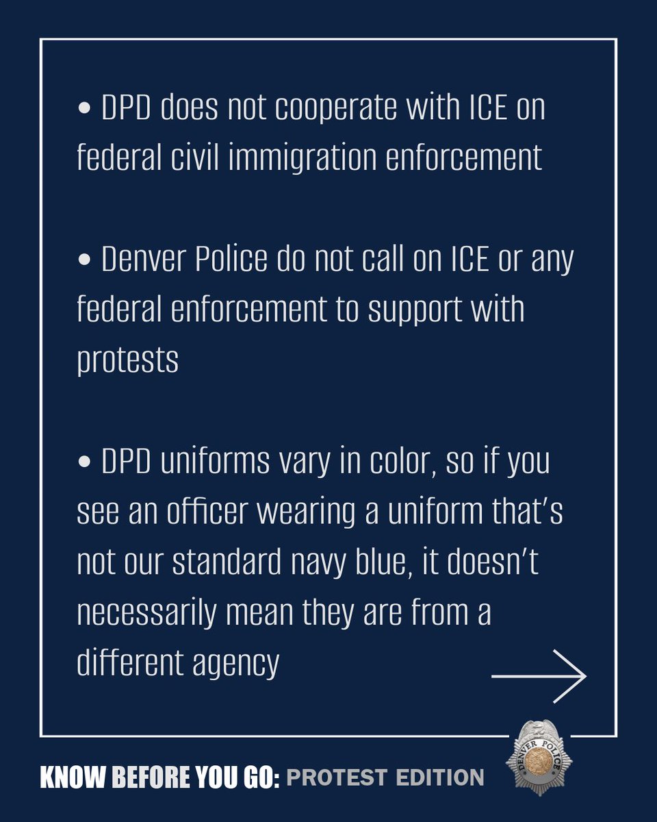 DenverPolice's tweet photo. #Denver is a welcoming city and has continued to ensure that newcomer families and individuals who want to make Denver their home can find the resources and the assistance they need to successfully do so. 

#KnowBeforeYouGo https://t.co/5ucYqc4jMY