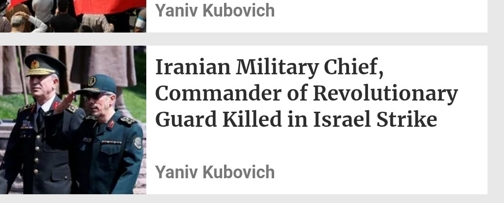 Israil'in Haretz gazetesinde İran gen.kur.başkanının ve devrim muhafızları kom. öldürüldüğünü duyuran haberde kullandığı fotoğraf ilginc degil mi? Onlarca fotoğraf bulmak mümkün iken  içinde Türk Gen.
Kur Bask. bulunduğu  bir fotoğraf bir mesaj mı içeriyor acaba.