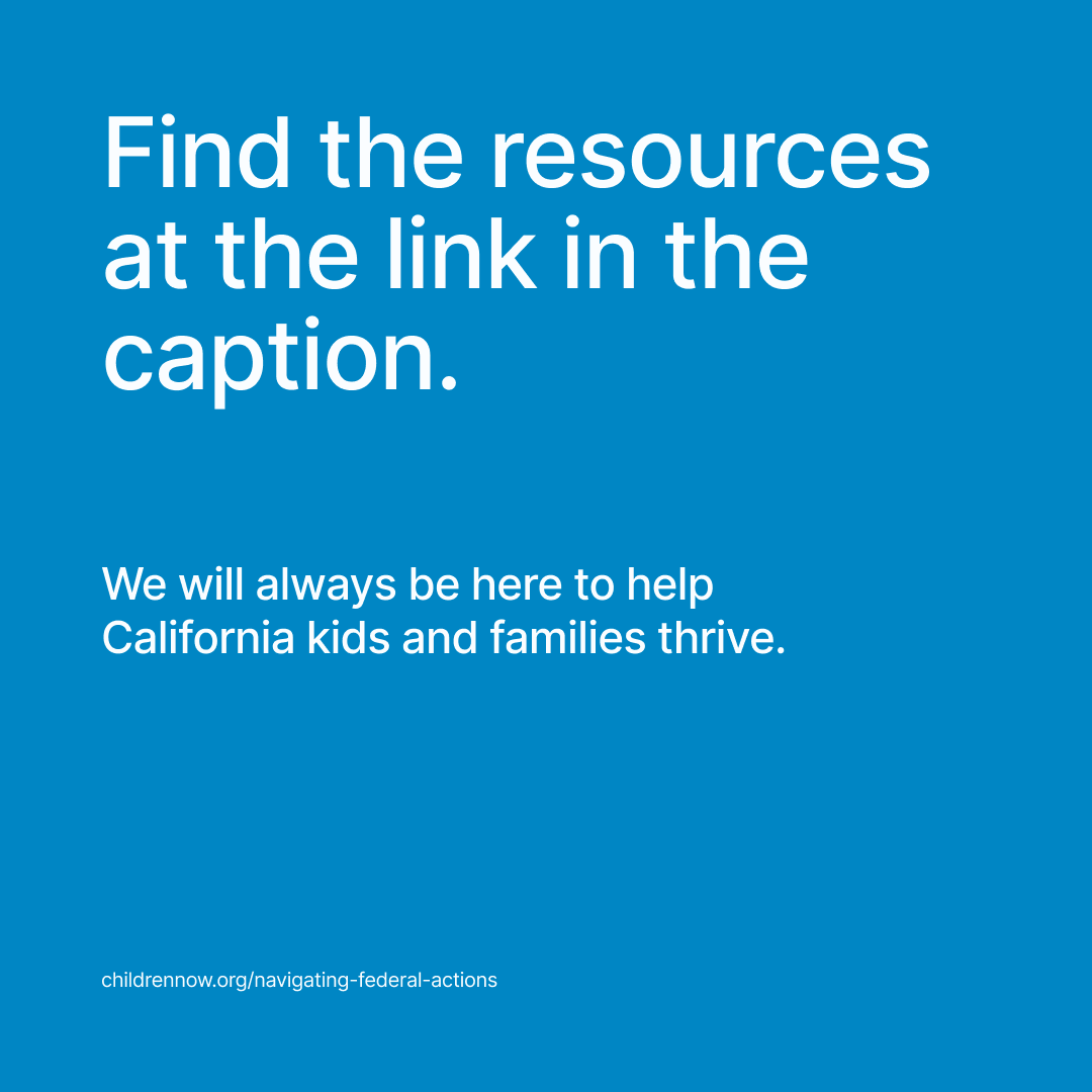 Federal policy changes are happening quickly and are threatening the well-being of too many CA kids. To provide guidance on how to prepare and respond, Children Now has created an information hub with trusted resources across key issues, here 👉 go.childrennow.org/nfa-social

#ProKidCA