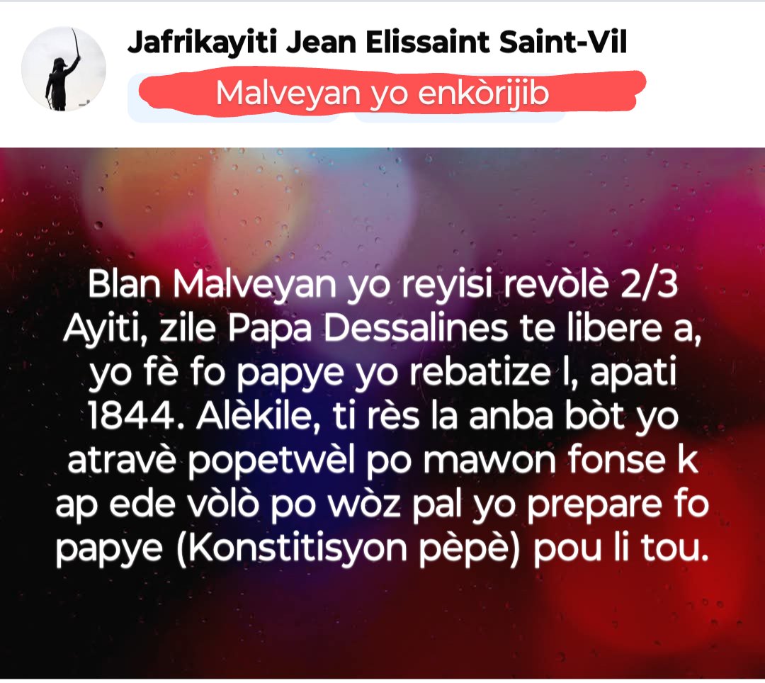 Jafrikayiti (@jafrikayiti) on Twitter photo Pa gen revolisyon nan sèvo yo, sòti sou Christophe rive sou Donald. Sòti sou Ovando rive sou Bigio, sòti sou Ferrand rive sou Abinader...tout Colomb se kolon! "moun sa yo" se pichon! <a href="/SolQuebecHaiti/">Solidarité Québec-Haïti</a> <a href="/ErityeDesalin/">Eritye Papa Desalin</a> <a href="/manzechou/">Manzè CHOUBLAK</a> <a href="/Ayibopost/">AyiboPost</a> <a href="/JeanJacquesDes7/">Jean Jacques Dessalines 🇭🇹🇵🇸🇳🇪🇲🇱🇧🇫🇨🇺</a> <a href="/FlanboV/">Flanbo verite</a> <a href="/jeanfilsaim2003/">Dr Jean Fils-Aimé</a> Pa gen revolisyon nan sèvo yo, sòti sou Christophe rive sou Donald. Sòti sou Ovando rive sou Bigio, sòti sou Ferrand rive sou Abinader...tout Colomb se kolon! "moun sa yo" se pichon! <a href="/SolQuebecHaiti/">Solidarité Québec-Haïti</a> <a href="/ErityeDesalin/">Eritye Papa Desalin</a> <a href="/manzechou/">Manzè CHOUBLAK</a> <a href="/Ayibopost/">AyiboPost</a> <a href="/JeanJacquesDes7/">Jean Jacques Dessalines 🇭🇹🇵🇸🇳🇪🇲🇱🇧🇫🇨🇺</a> <a href="/FlanboV/">Flanbo verite</a> <a href="/jeanfilsaim2003/">Dr Jean Fils-Aimé</a>