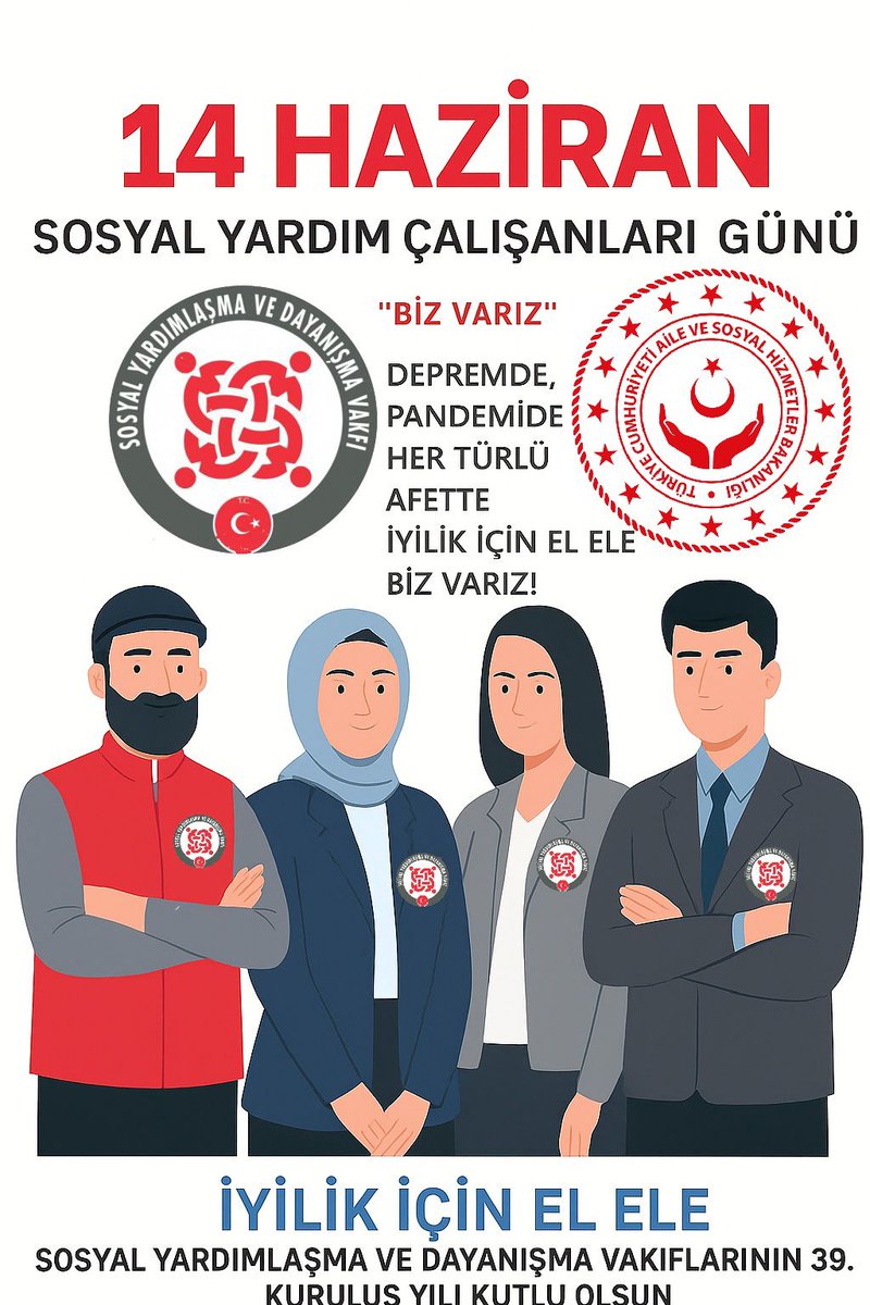 14 Haziran, görünmeyen emeğin, sessizce uzatılan yardım elinin günü…
SYDV çalışanlarının özverisi, sosyal devletin gerçek gücüdür.
Tüm mesai arkadaşlarımızın günü kutlu olsun!
#iyilikiçineleleSYDV
🕊 <a href="/RTErdogan/">Recep Tayyip Erdoğan</a> <a href="/MahinurOzdemir/">Mahinur Özdemir Göktaş</a> <a href="/isikhanvedat/">Prof. Dr. Vedat Işıkhan</a> <a href="/tcailesosyal/">T.C. Aile ve Sosyal Hizmetler Bakanlığı</a> <a href="/ashb_sygm/">Sosyal Yardımlar Genel Müdürlüğü</a> #Kamuişçileri