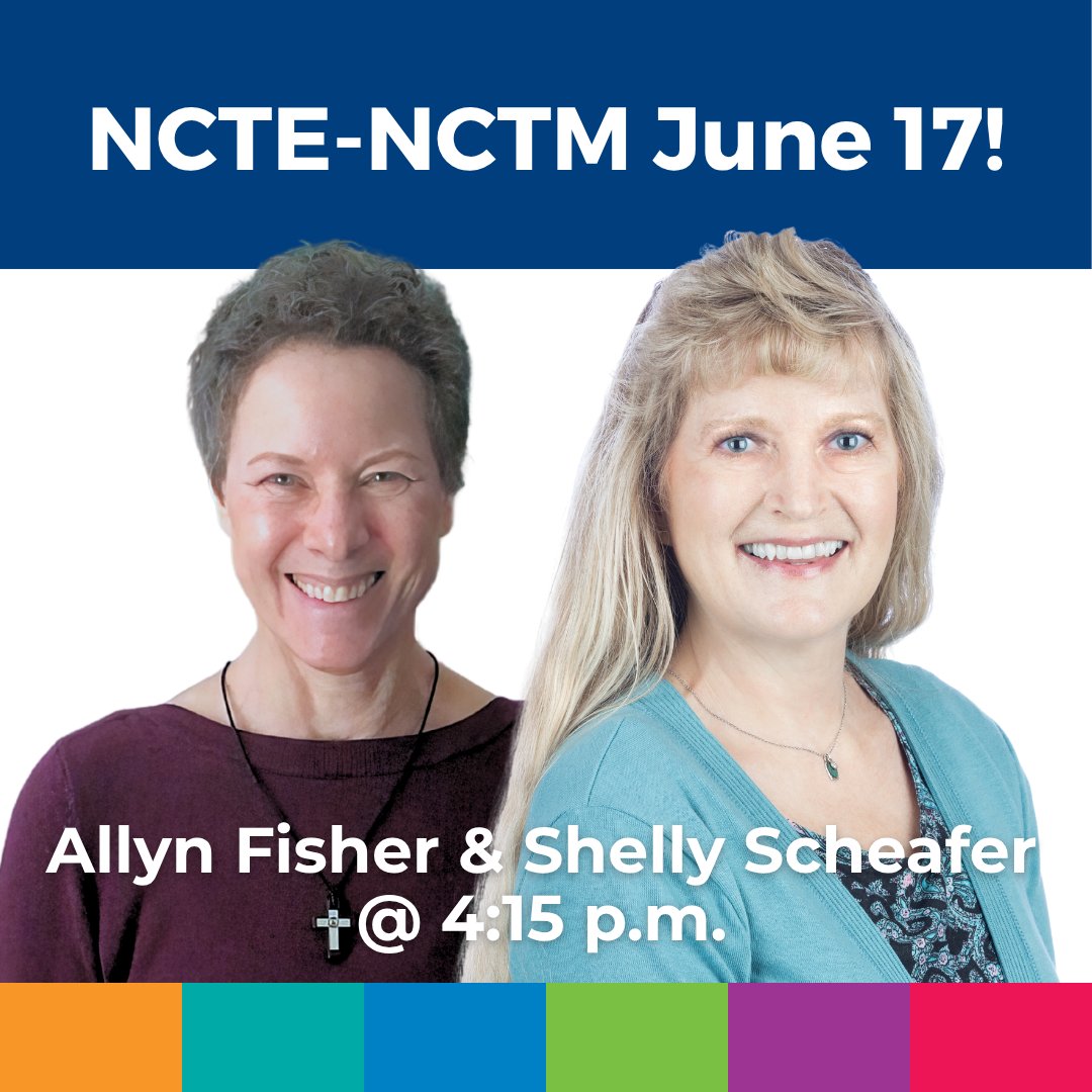 Attending NCTE-NCTM in Chicago?
Mark your calendar for June 17:
• Tisha Jones – 10:30 a.m. (Lake Michigan)
• Nicole Rigelman – 1 p.m. (Salon A-5)
• Allyn Fisher &amp; Shelly Scheafer – 4:15 p.m. (Marquette)

Three MLC sessions you won’t want to miss.