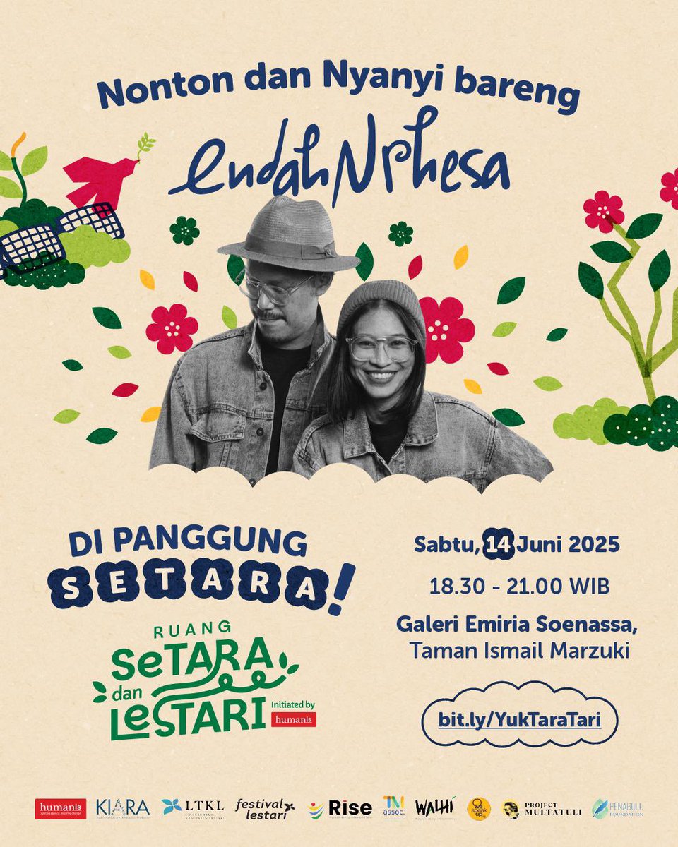 Banyak diskusi menarik di acara ini. Terutama peran perempuan dalam merespon isu lingkungan, krisis iklim yang sudah berlangsung hari Jumat. Hari Sabtu ada pemutaran film, kolaborasi karya, panggung setara.. let’s go! :))
bit.ly/YukTaraTari