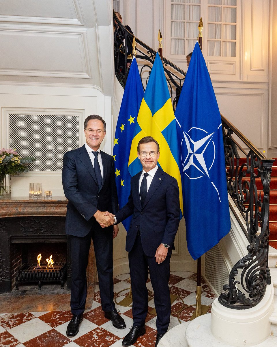 SwedishPM (@swedishpm) on Twitter photo Great to host <a href="/SecGenNATO/">Mark Rutte</a> Mark Rutte for important discussions ahead of NATO's Summit in The Hague.
New security situation, Russia’s illegal war and threat to their peaceful neighbors, requires Allies to urgently do more on deterrence and defence. We want to see a new defence Great to host <a href="/SecGenNATO/">Mark Rutte</a> Mark Rutte for important discussions ahead of NATO's Summit in The Hague.
New security situation, Russia’s illegal war and threat to their peaceful neighbors, requires Allies to urgently do more on deterrence and defence. We want to see a new defence