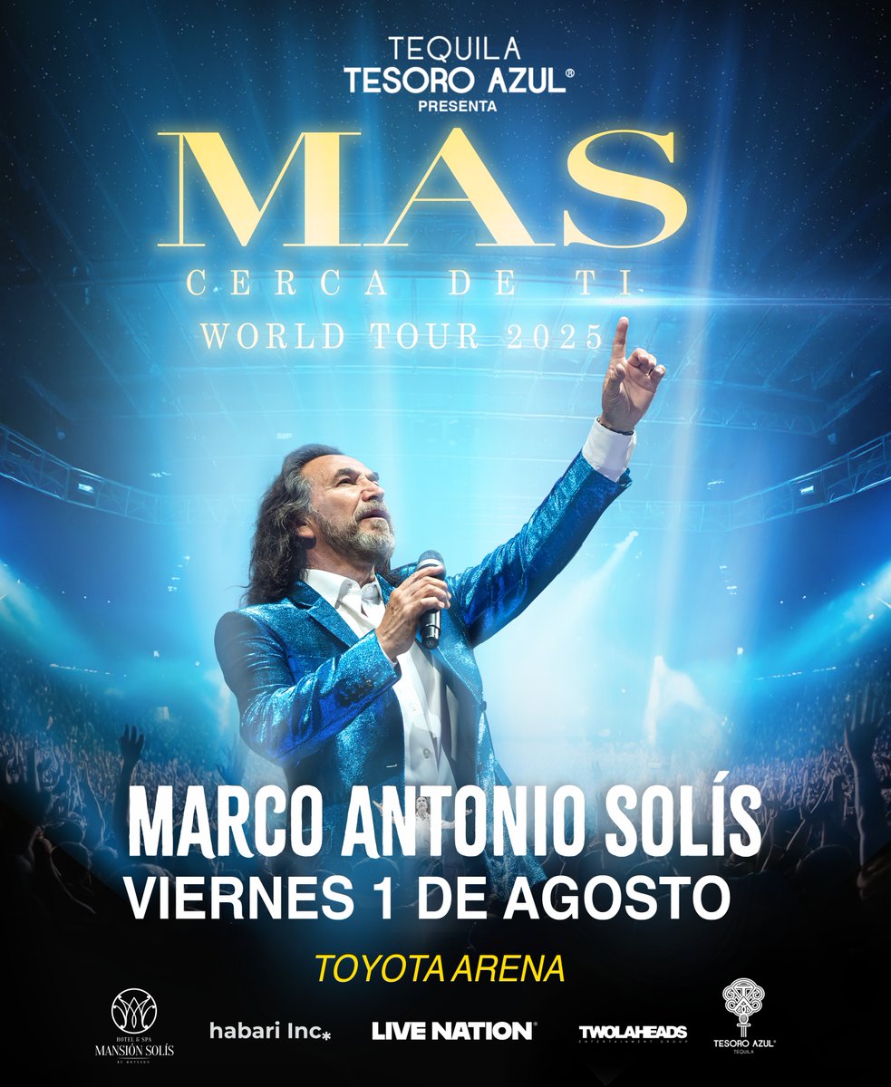 Toyota Arena (@toyotaarena) on Twitter photo 🚨 ¡YA A LA VENTA! 🚨
Boletos están oficialmente a la venta 🎟️✨
¡ Siente cada nota, cada verso y cada emoción con <a href="/MarcoASolis/">Marco Antonio Solís</a> en concierto!🌹🎶
📍 Toyota Arena
📅 5 de septiembre de 2025
🔗Consigue tus boletos aquí: bit.ly/4jCxa4x 🚨 ¡YA A LA VENTA! 🚨
Boletos están oficialmente a la venta 🎟️✨
¡ Siente cada nota, cada verso y cada emoción con <a href="/MarcoASolis/">Marco Antonio Solís</a> en concierto!🌹🎶
📍 Toyota Arena
📅 5 de septiembre de 2025
🔗Consigue tus boletos aquí: bit.ly/4jCxa4x
