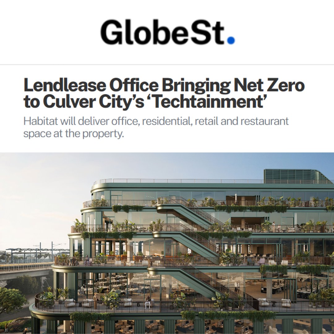 TaylorJohnsonPR's tweet image. To attract #LosAngeles’ #techtainment firms, Lendlease developed Habitat with biophilic and sustainable #design features. Read more via @GlobeStcom in today’s #TJTALK: conta.cc/4niAB3F