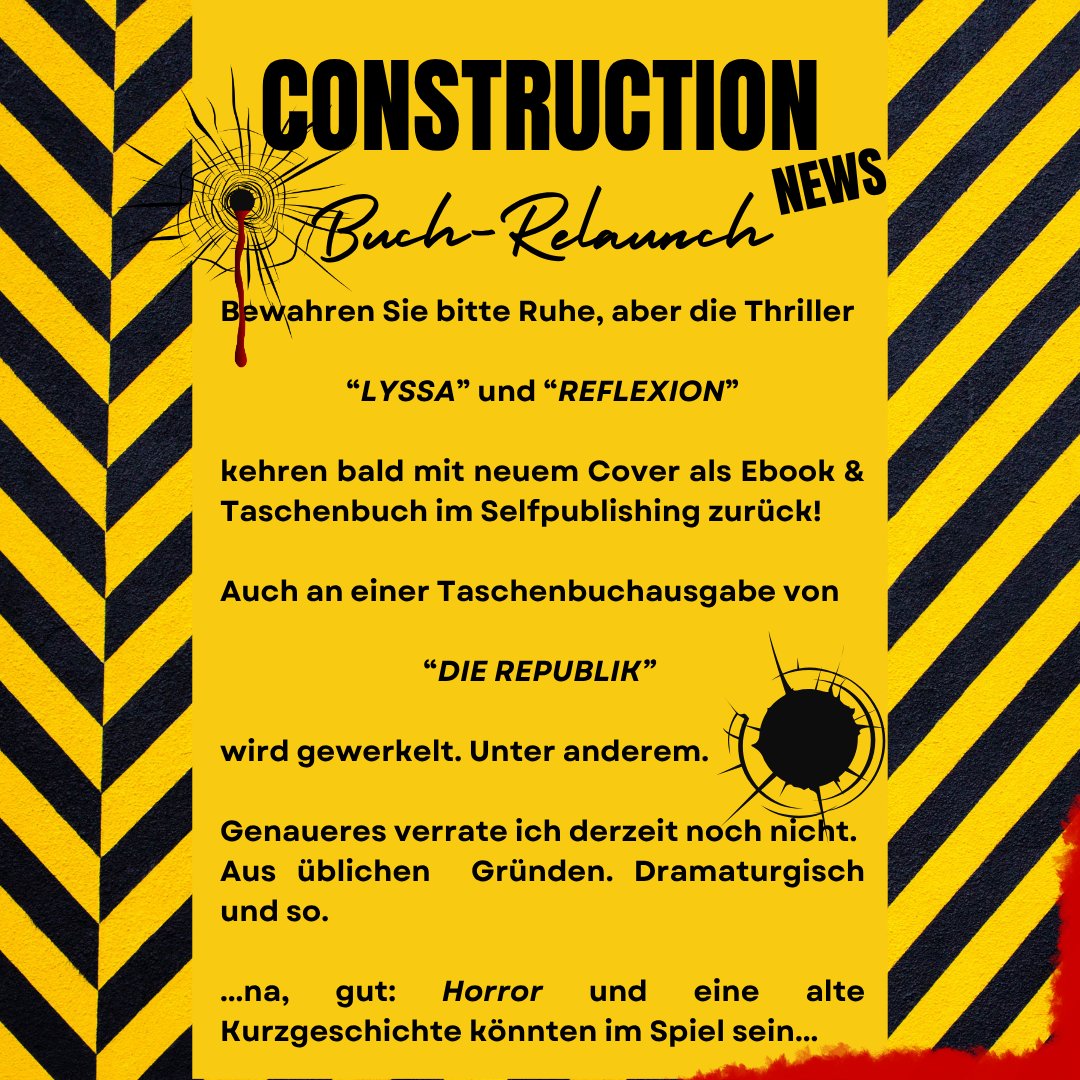 Nur so für zwischendurch als kleine Meldung, weil ein, zwei Leute nach den "verschwundenen" Romanen fragten ... :)

#writerslife #hybridautor #selfpublishing