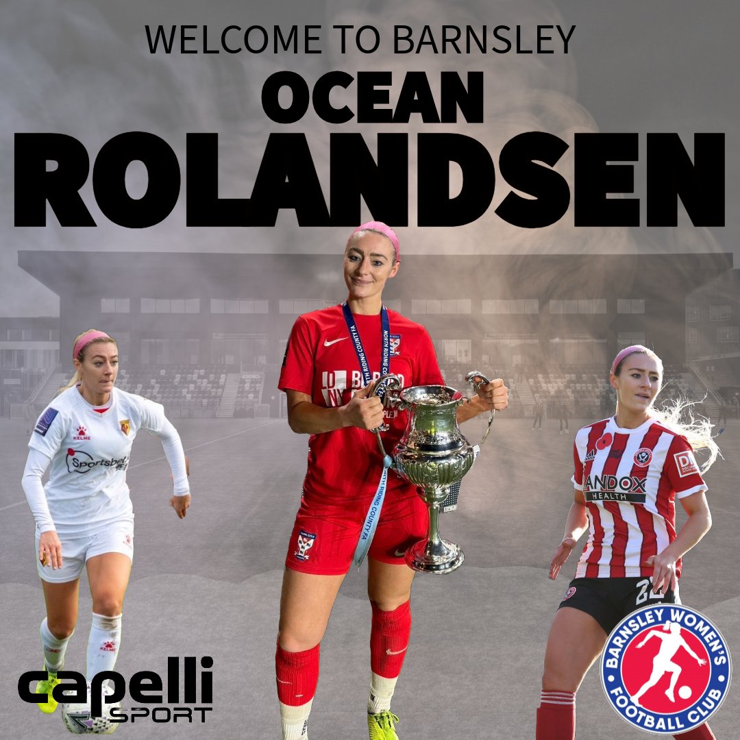 BarnsleyWFC's tweet photo. Ocean’s 8

The Reds can announce that @oceanrolandsenn  has agreed to join us for the 2025/26 season.

Ocean joins us with a wealth of experience, and most recently captained Tier 4 side York City Ladies.

We are delighted to have you on board, Ocean and we can’t wait to see you in Barnsley red.

Ocean will wear the number 8 for the Reds this season.

#youreds #barnsleywfc #oceans8 #bwfc