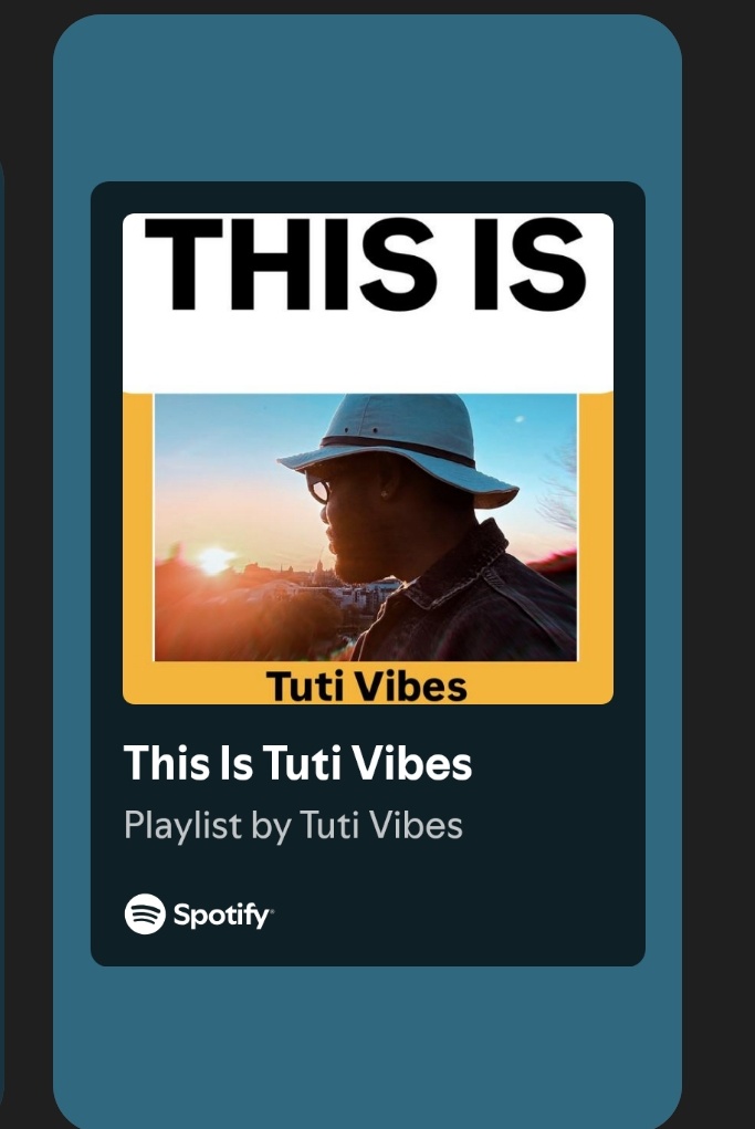 EmekaSegun🏛️KGeN 🦛🔺HUDL (@emekasegun_hive) on Twitter photo Weekend mode activated!
Listen to #tutivibes tracks!" on Spotify 👍
Your story, your song, your legacy.
<a href="/tutivibes/">K I Z I T O - MARY’S SON</a>
I also invite the big SUPREMOS <a href="/DONJAZZY/">SUPREMOS 🤍🐘</a> to have a taste on any of the tracks open.spotify.com/playlist/2F4iK…
#Spotify #spotifyafrica #MUSICFAIR Weekend mode activated!
Listen to #tutivibes tracks!" on Spotify 👍
Your story, your song, your legacy.
<a href="/tutivibes/">K I Z I T O - MARY’S SON</a>
I also invite the big SUPREMOS <a href="/DONJAZZY/">SUPREMOS 🤍🐘</a> to have a taste on any of the tracks open.spotify.com/playlist/2F4iK…
#Spotify #spotifyafrica #MUSICFAIR