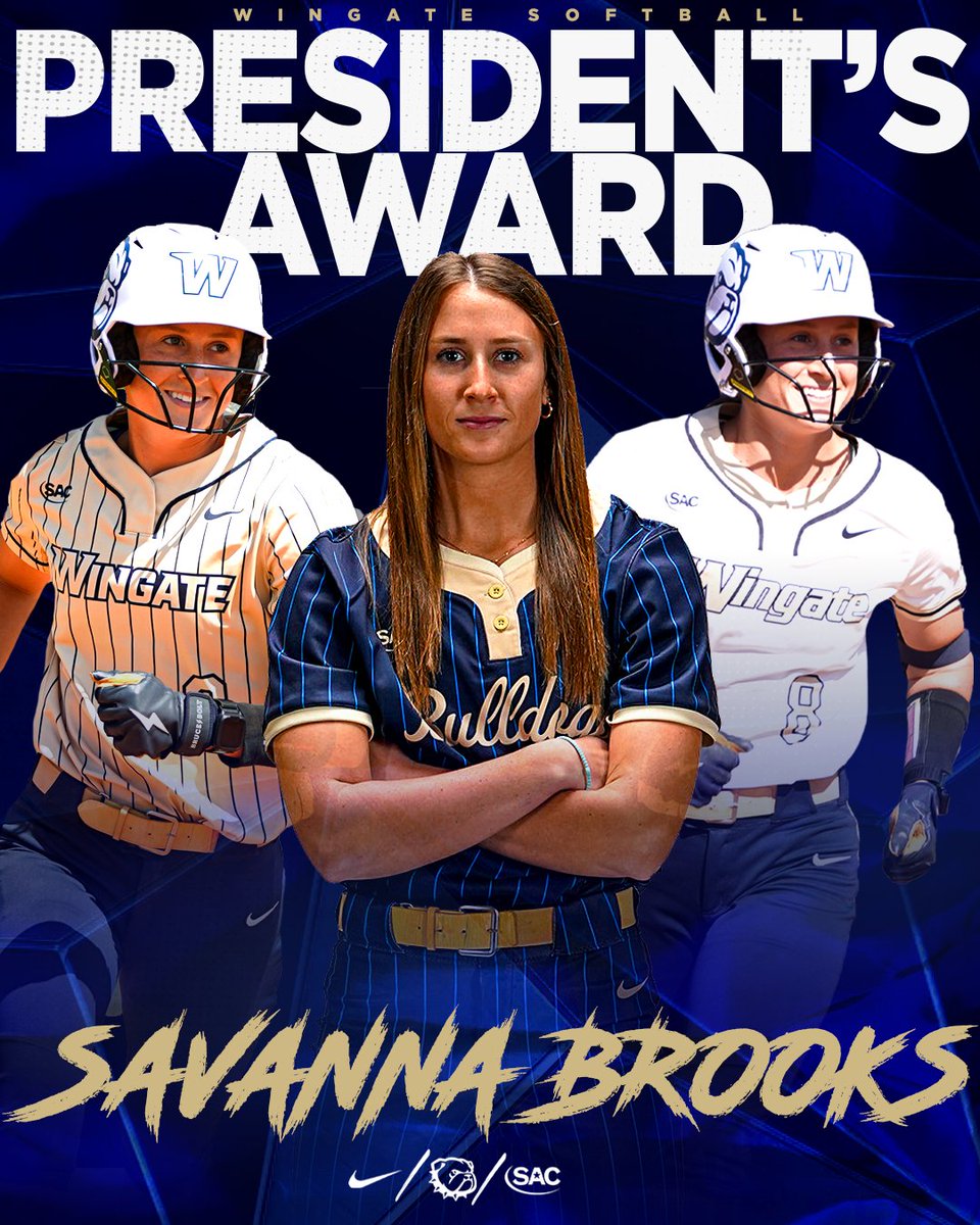 Wingate Bulldogs (@wu_bulldogs) on Twitter photo HUGE HONOR FOR SAVANNA BROOKS!
She is the SAC President's Award winner, going to the league's top overall student-athlete!
Highest individual honor in the conference!
Story | tinyurl.com/4r2tkx97
#OneDog | <a href="/WingateSoftball/">Wingate Softball</a> HUGE HONOR FOR SAVANNA BROOKS!
She is the SAC President's Award winner, going to the league's top overall student-athlete!
Highest individual honor in the conference!
Story | tinyurl.com/4r2tkx97
#OneDog | <a href="/WingateSoftball/">Wingate Softball</a>