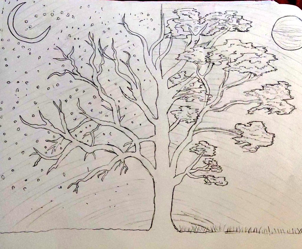 DrawsRobb's tweet image. 🌙 / 🌞 #traditionalart #drawings