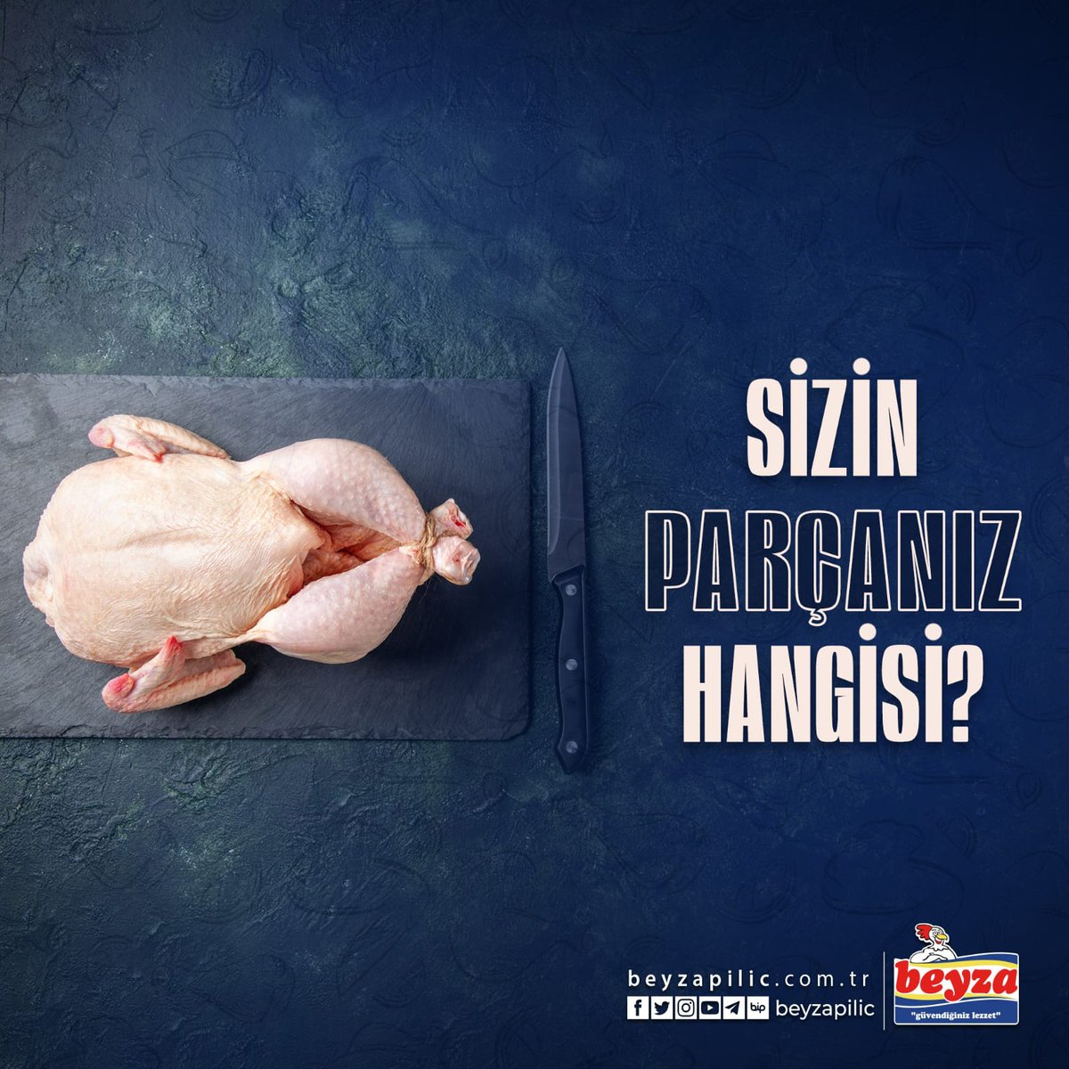 🍗 Sizin tercihiniz hangisi?
But mu, göğüs mü, kanat mı?
Her damak tadına uygun lezzet, her sofraya yakışan kalite Beyza Piliç’te!

☎️ 0850 252 52 52
🛜 beyza.net