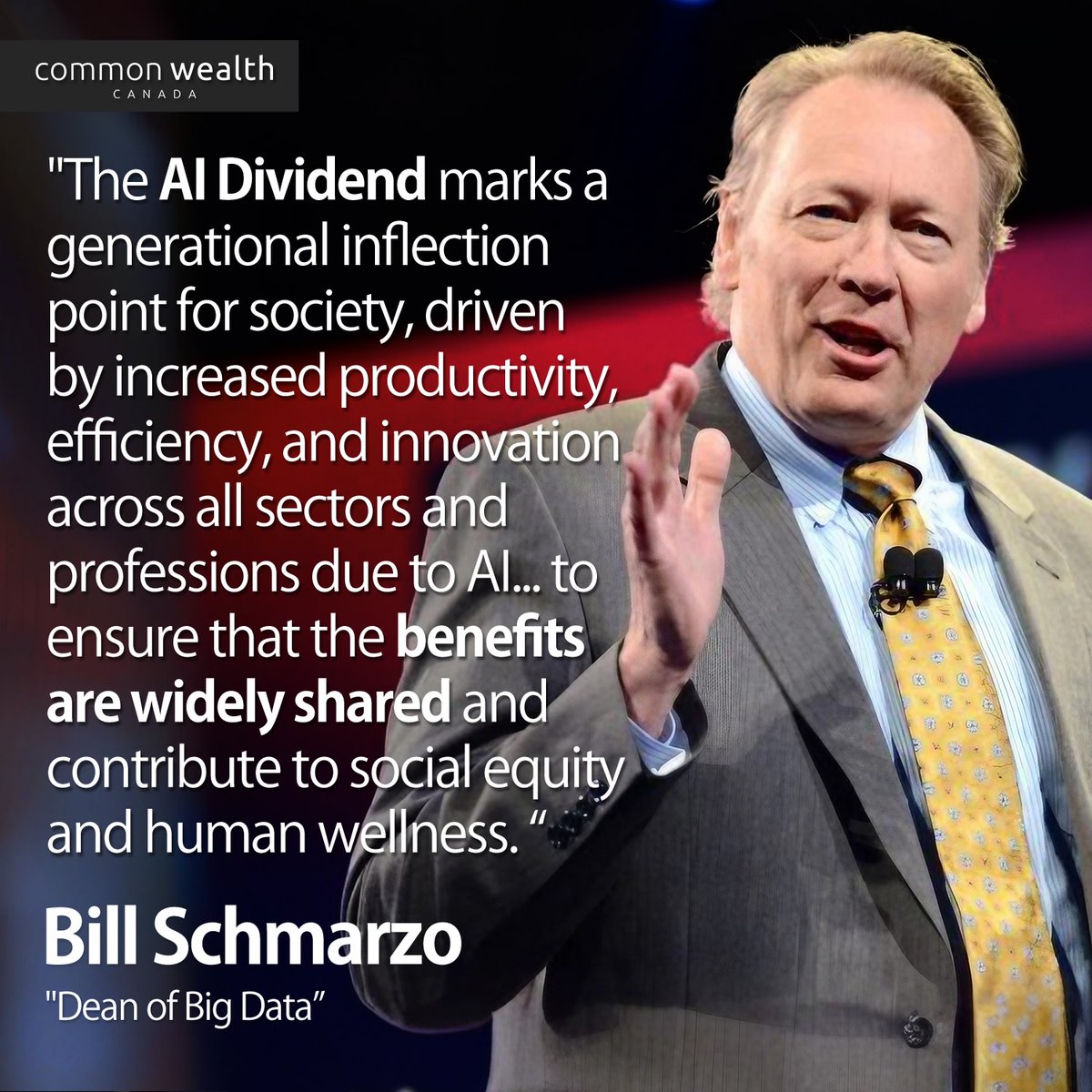The "Dean of Big Data" says we should ensure the economic gains of AI are shared equitably through AI Dividends, rather than benefiting the privileged few.