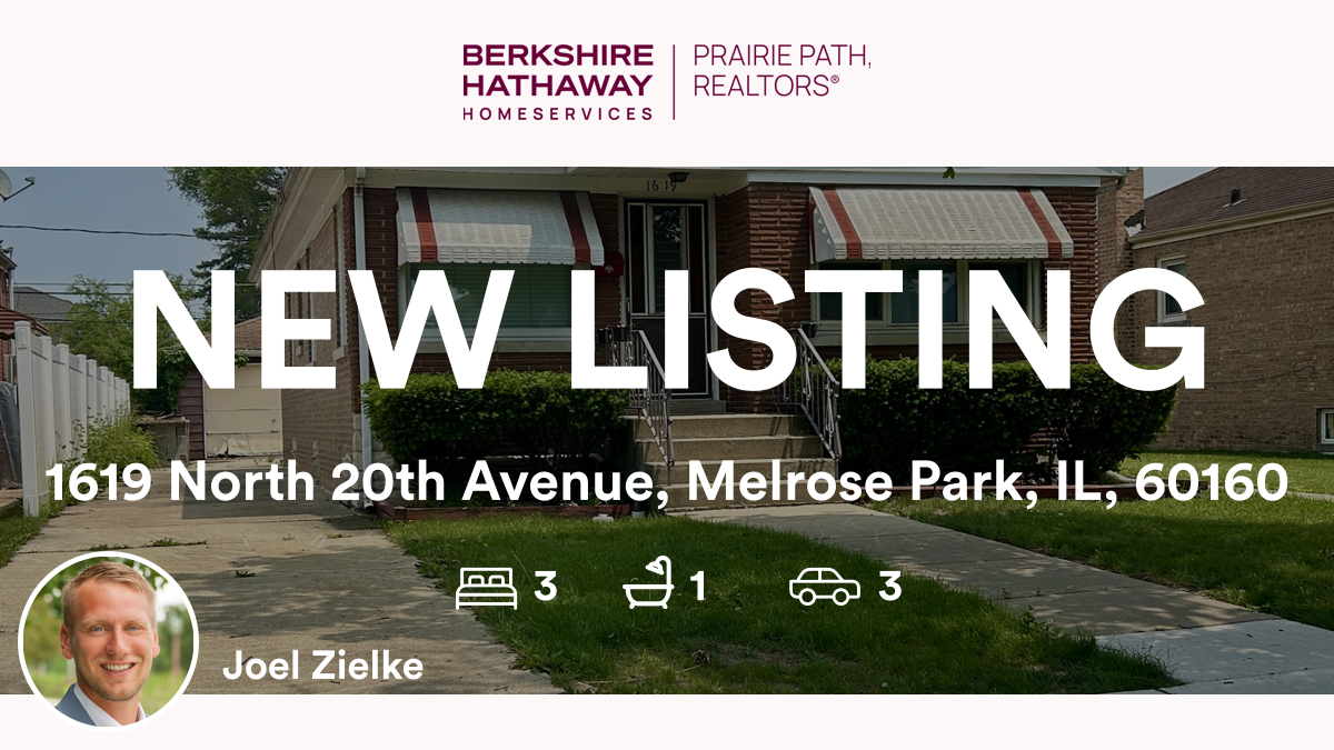 🛌 3 🛀 1 🚘 3
📍 1619 North 20th Avenue, Melrose Park, IL, 60160

My latest listing on RateMyAgent.
IL 475.171104
rma.reviews/4tute3mgxoad

...
#ratemyagent #realestate #Berkshire_Hathaway_HomeServices_Prairie_Path_REALT