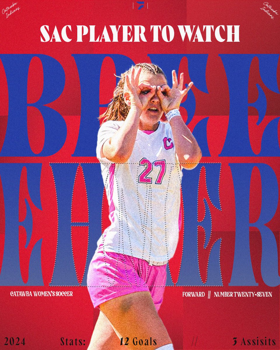 FloFC_'s tweet image. SAC player to watch: Bree Ehmer ⚽️
Catawba forward, Bree Ehmer, scored 12 goals last season, the 2nd highest in the SAC! She will be taking the field this fall for her junior season with the Indians 👏
#SACFC | @SAC_Athletics | @CatawbaWmnSoc