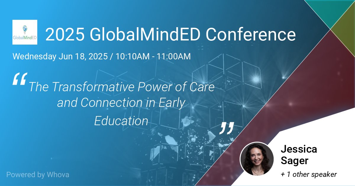 Jessica Sager (@jessicasageraok) on Twitter photo Looking forward to co-speaking on the panel, “The Transformative Power of Care and Connection in Early Education” at the <a href="/GlobalMindEDorg/">GlobalMindED</a> conference on June 18th.
globalminded.org/2025-globalmin…
#GlobalMindED2025 Looking forward to co-speaking on the panel, “The Transformative Power of Care and Connection in Early Education” at the <a href="/GlobalMindEDorg/">GlobalMindED</a> conference on June 18th.
globalminded.org/2025-globalmin…
#GlobalMindED2025