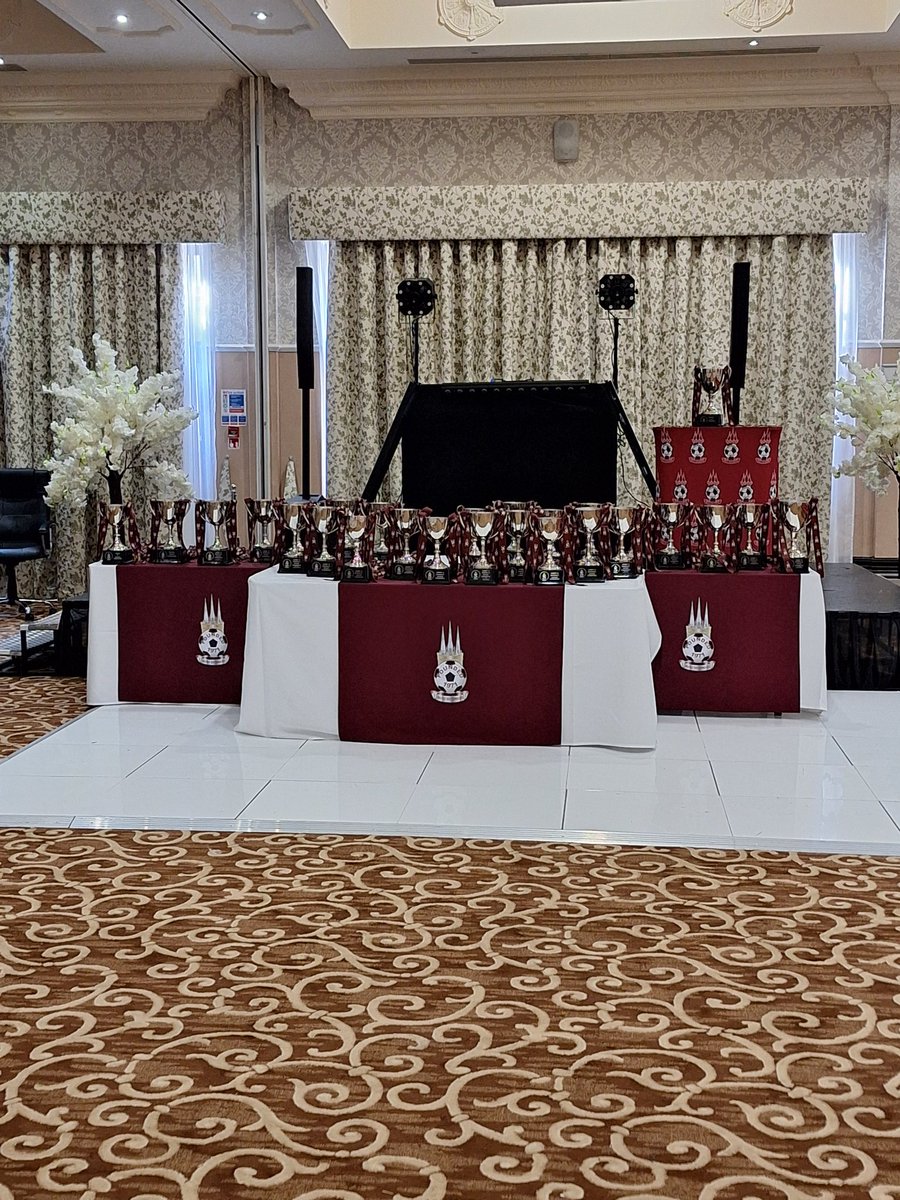 League Presentation Evening alll ready.
Well done to all the Winner. I hope you enjoy your evening.