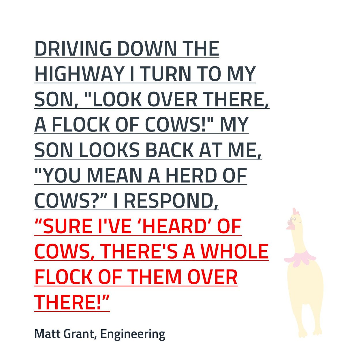 Next up in our #DadJokeTakeover: Matt Grant! 😄
This joke is proof that Matt is the master of the groan-worthy punchline. Check out his dad joke in the image — and stay tuned for more legendary lines from the guys of #WurthElektronik! 
#FathersDay2025 #RadDads #ProofOfDadhood