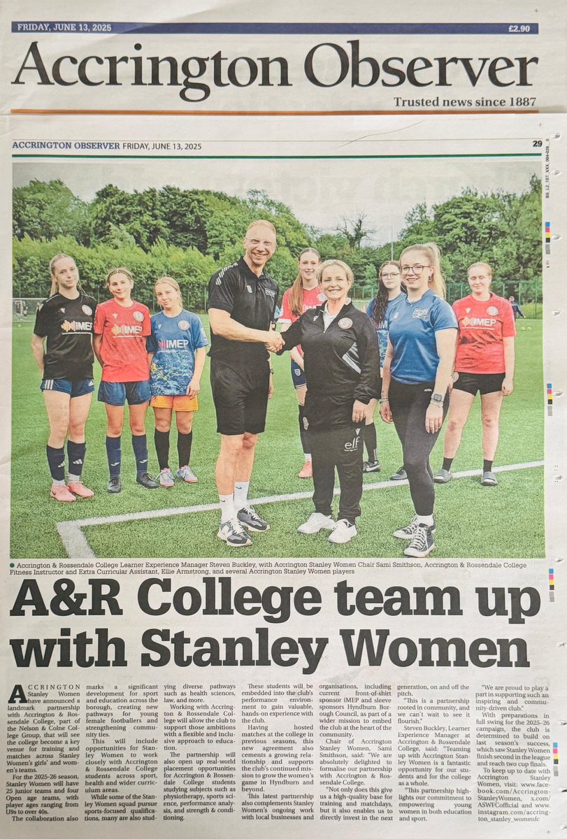ASWFCofficial's tweet image. 🤝 A great partnership between @ASWFCofficial and @accrosscollege!
#ASWFC