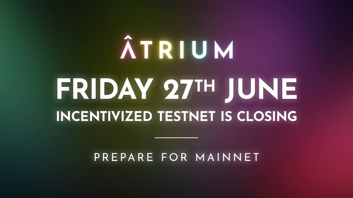 Important update for the thousands of Cardano people that have used Âtrium prior to mainnet.