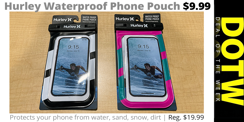ConnectingPt's tweet image. Connecting Point's Deal of the Week (6/13/25): Hurley Waterproof Phone Pouch: reg. $19.99; Deal of the Week sale price: $9.99. Through 6/19/25 while supplies last. | tinyurl.com/24psy3tn
.
#ConnectingPoint #DealOfTheWeek #DOTW #MedfordOregon #OutdoorRecreation #RogueValley