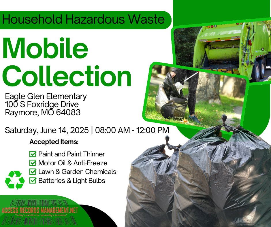 AccessRecordsS's tweet image. Gather up your Household Hazardous Waste Items and bring them to Eagle Glen Elementary Tomorrow from 8AM to Noon.  #HazardousWaste #TrashDropOff #PaperShredding #RecordsStorage