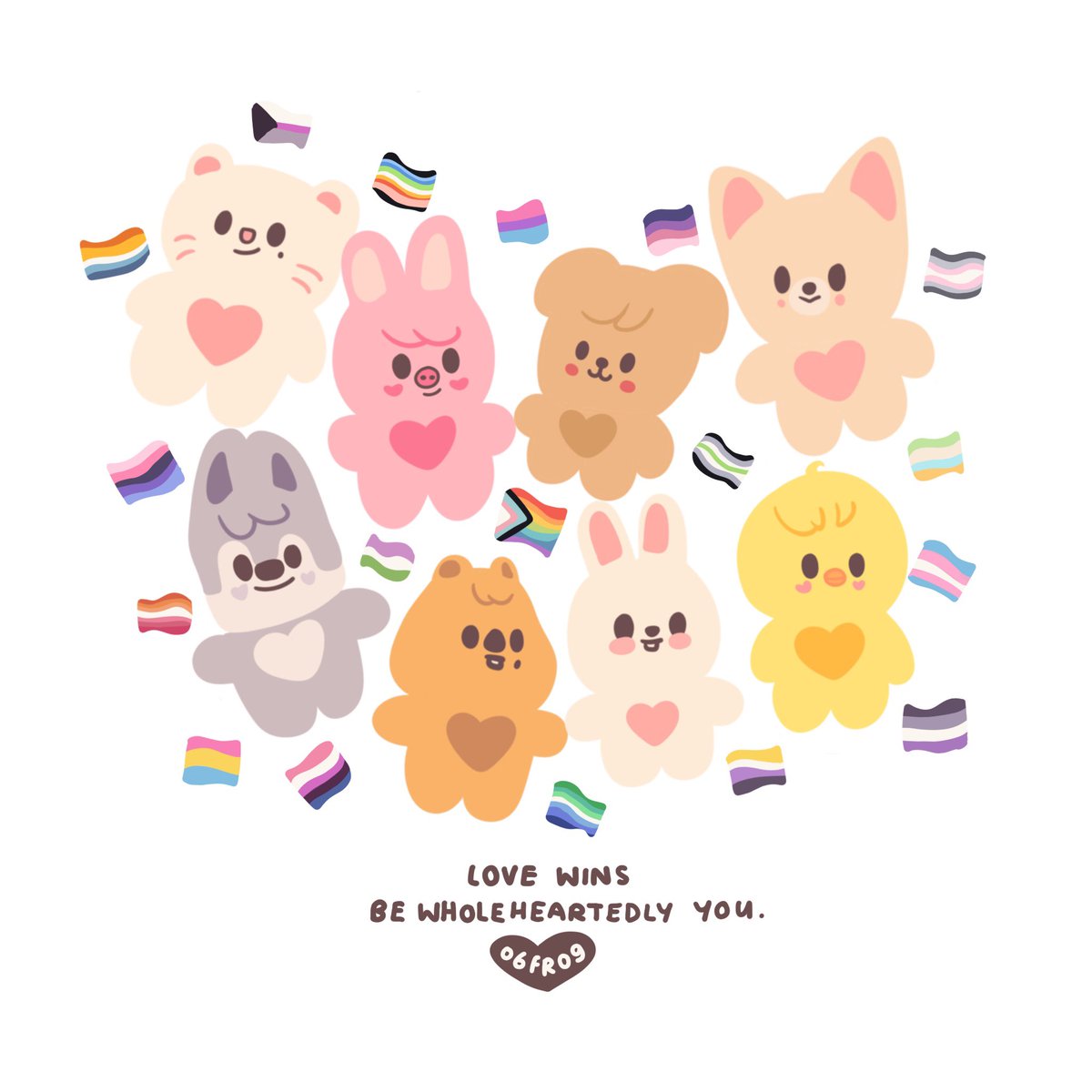 happy #pride !!!  from o6frog &amp; 
#straykids ⸜(｡˃ ᵕ ˂ )⸝♡ love you dearly.