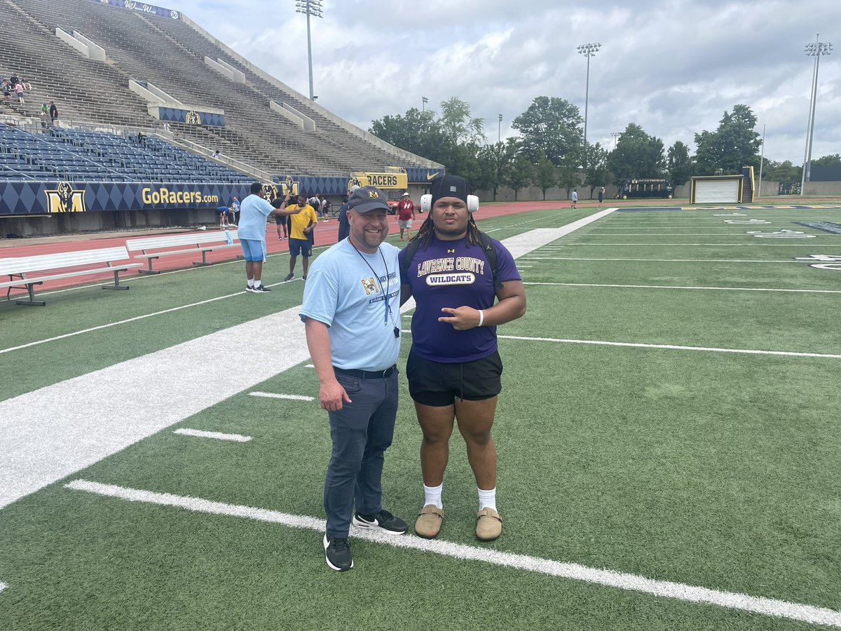 Tayden Russell (@taydenrussell55) on Twitter photo Had a great camp today @ murray state university. I had an amazing time competing and getting to know the staff. Thank you <a href="/CoachM11es/">Me'Leick Miles</a> <a href="/WrightJody/">Jody Wright</a> <a href="/MSUFBRecruit/">Murray State Football Recruiting</a> for the opportunity. #GoRacers Had a great camp today @ murray state university. I had an amazing time competing and getting to know the staff. Thank you <a href="/CoachM11es/">Me'Leick Miles</a> <a href="/WrightJody/">Jody Wright</a> <a href="/MSUFBRecruit/">Murray State Football Recruiting</a> for the opportunity. #GoRacers