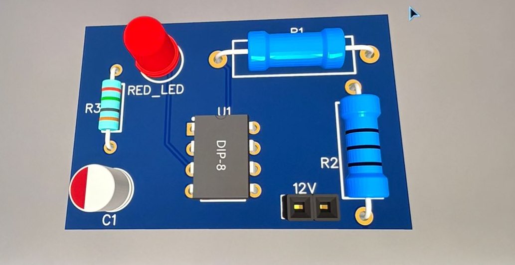 My first PCB design is here🤩

اول تجربة في عالم ال PCB’s استخدمنا فيها EasyEDA 🪄
