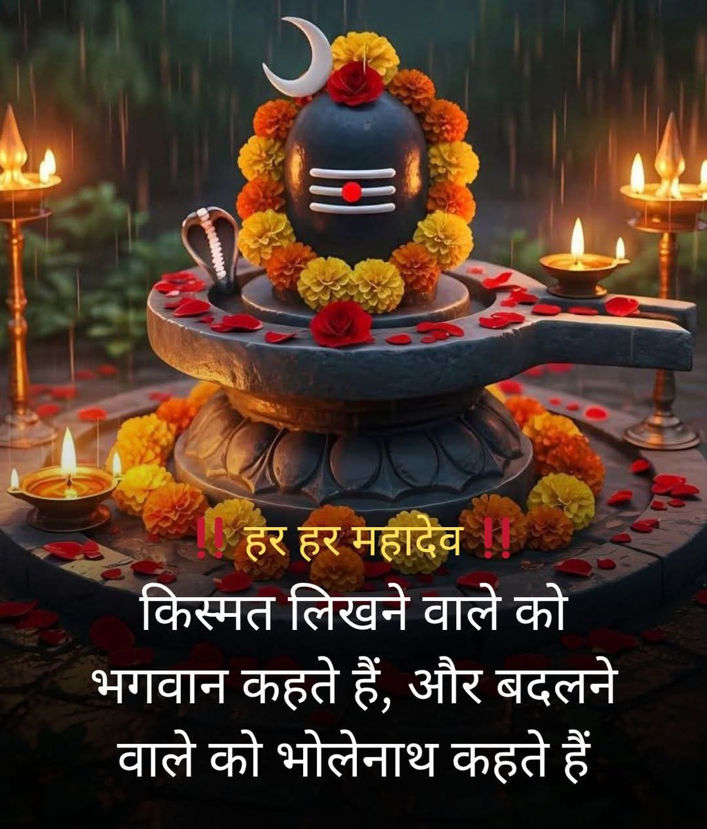 Miss_neha123's tweet photo. किस्मत लिखने वाले को भगवान कहते हैं,🌼
और बदलने वाले को भोलेनाथ कहते हैं 🌼
.
🌹🌹🌹🌹🌹🌹
🌹 हर हर महादेव 🌹
🌹🌹🌹🌹🌹🌹

#WtcFinal2025 
#WTCFinal
#Makram https://t.co/VQ1AnLBFxu