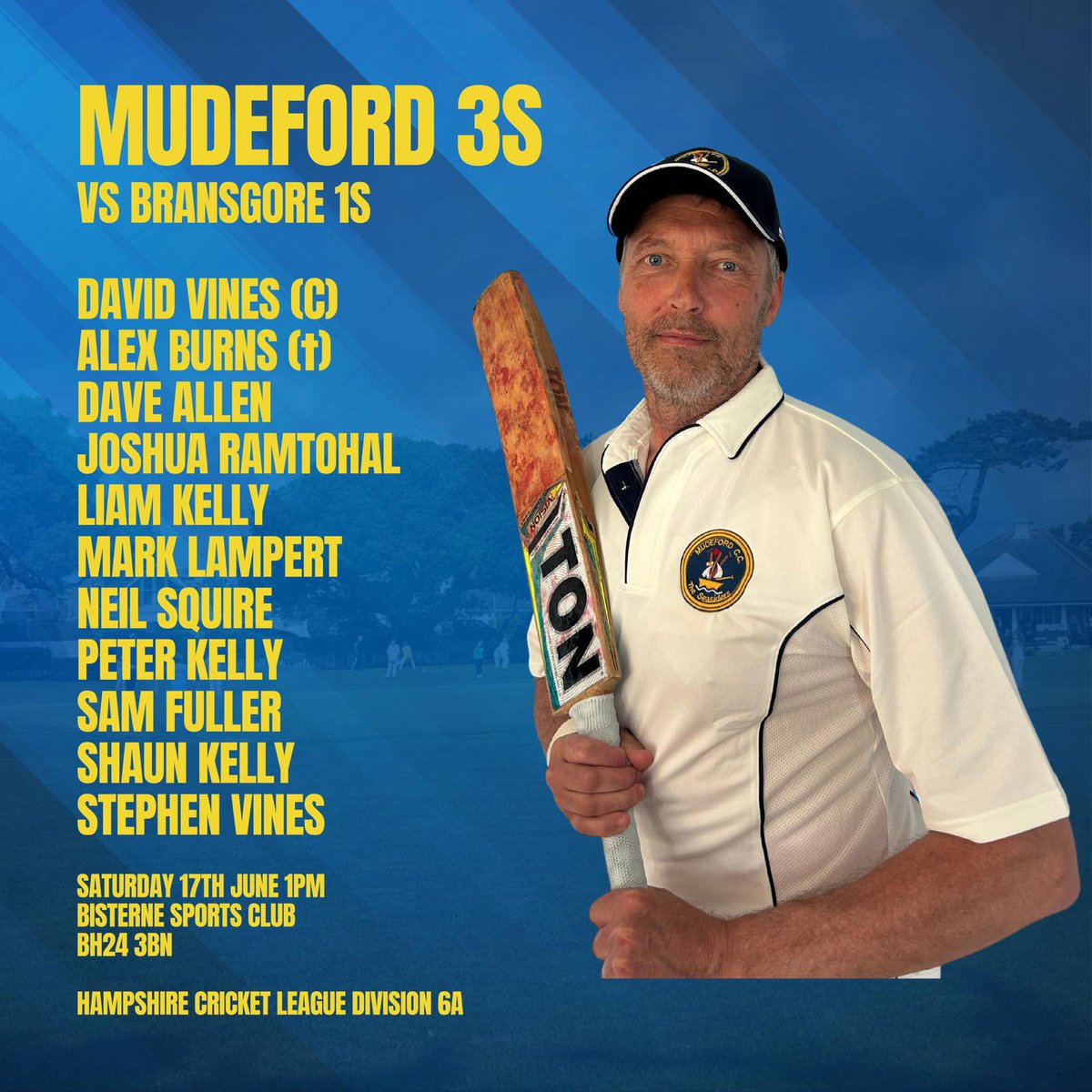 🚨 TEAM NEWS 🚨

Mudeford 1st XI vs Totton &amp; Eling 2nd XI
Bournemouth 5th XI vs Mudeford 2nd XI
Mudeford 3rd XI vs Bransgore 1st XI

All matches start at 1pm

#cricket #cricketclub
#cricketlovers #crickettraining #local #localcricket #mudeford #UpTheMuddies #Seasiders