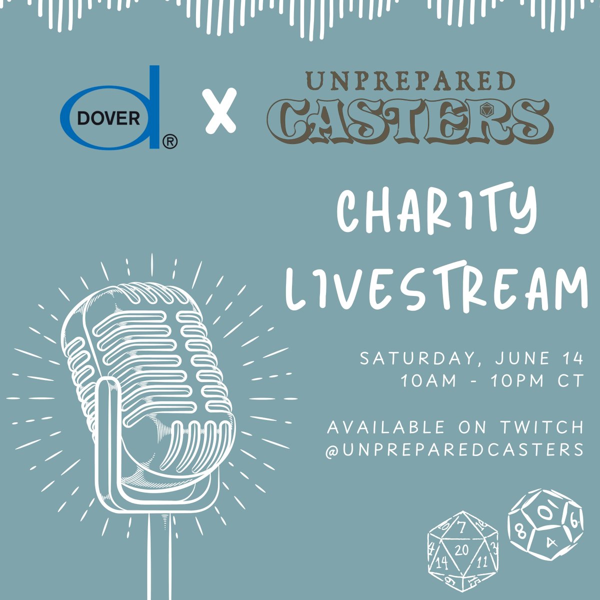 doverpubs's tweet image. We&apos;re excited to support @unpreparedcasters&apos; charity livestream today! The 12-hour livestream, hosted on @Twitch, will raise money for @translifeline.

Unprepared Casters are the creators behind Before the Tavern, a compendium of character concepts for any TTRPG campaign.