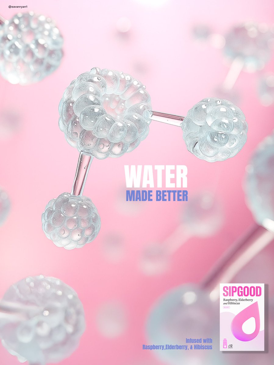 Eavan Ryan (@eavanryan1) on Twitter photo One Minute Brief of the Day:
Create impactful posters that encourage the public to rethink the way they drink with #SipGood Natural Infusion Drops. <a href="/OneMinuteBriefs/">One Minute Briefs ⏱️</a>
H20 molecule One Minute Brief of the Day:
Create impactful posters that encourage the public to rethink the way they drink with #SipGood Natural Infusion Drops. <a href="/OneMinuteBriefs/">One Minute Briefs ⏱️</a>
H20 molecule