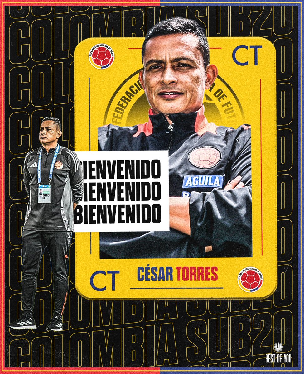 Best Of You Sports (@bestofyousports) on Twitter photo 🇨🇴 El seleccionador nacional de Colombia sub 2️⃣0️⃣ <a href="/DTCesarTorres/">César Torres</a> se une a nuestra familia #BestOfYou !!!
➡️ César Torres lleva siendo entrenador 2️⃣5️⃣ años en el fútbol profesional colombiano.
🔢 Su balance con Colombia sub-20 es de 13 victorias | 05 empates | 02 derrotas y 🇨🇴 El seleccionador nacional de Colombia sub 2️⃣0️⃣ <a href="/DTCesarTorres/">César Torres</a> se une a nuestra familia #BestOfYou !!!
➡️ César Torres lleva siendo entrenador 2️⃣5️⃣ años en el fútbol profesional colombiano.
🔢 Su balance con Colombia sub-20 es de 13 victorias | 05 empates | 02 derrotas y