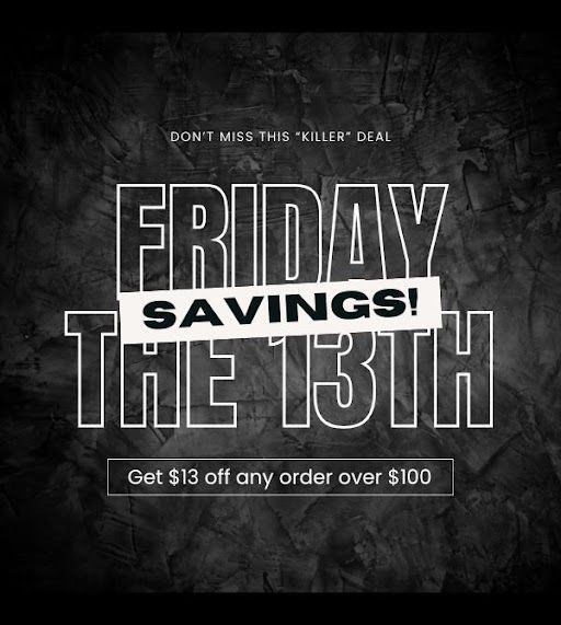 PaylessKratom's tweet image. It’s Friday the 13th.
Bad luck for your wallet? Not today.

Get $13 off any order over $100 — today only.
No code needed.