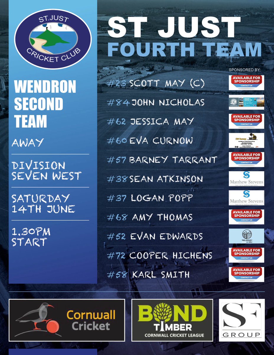 St Just Cricket Club (@stjustcc) on Twitter photo Fingers crossed for good weather. 1sts and 3rds home at Cape Road. Thanks to <a href="/StarCastleHotel/">Star Castle Hotel</a> and The Mermaid Inn as Matchday sponsors. The entertainment continues into the evening with the fantastic Guilty Pleasures☀️🏏 Fingers crossed for good weather. 1sts and 3rds home at Cape Road. Thanks to <a href="/StarCastleHotel/">Star Castle Hotel</a> and The Mermaid Inn as Matchday sponsors. The entertainment continues into the evening with the fantastic Guilty Pleasures☀️🏏