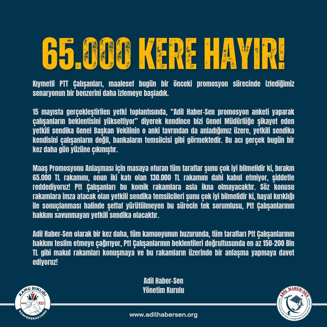 #65000KereHayır