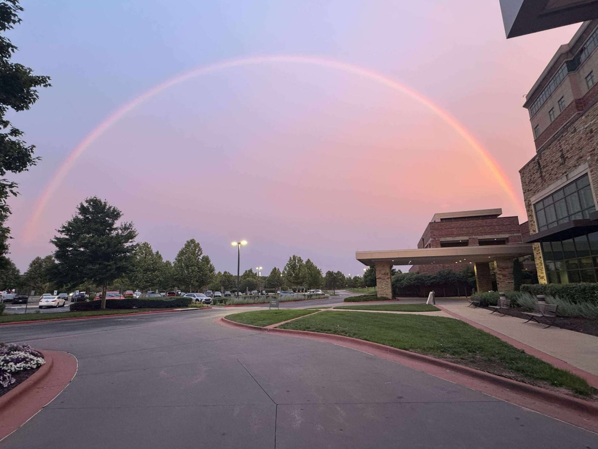 What a gorgeous sight this was at #MercyJoplin this morning! Thank you to Rachel Herbst for snapping and sharing the photo. Many of us have had enough of the rain, but what a wonderful reminder this was that even unwelcome unpleasantries are temporary and often reveal beauty. 🌈